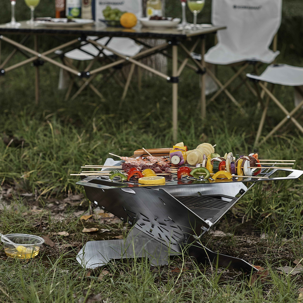 Draagbare opvouwbare barbecue voor buiten