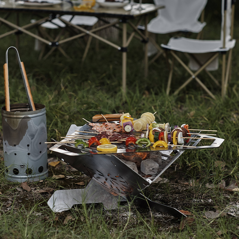 Draagbare opvouwbare barbecue voor buiten